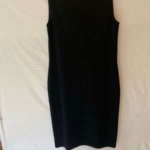 $795.00 ST John collection Little Black Dress SZ 12 knit back zipper.